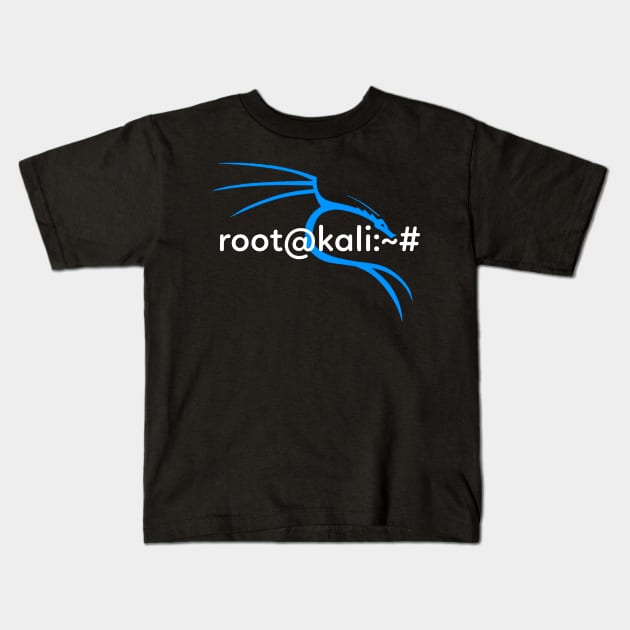 Cyber Security - Kali Linux Root Kids T-Shirt by Cyber Club Tees